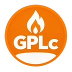Pictogramme du carburant GPLc : symbole blanc sur pastille orange